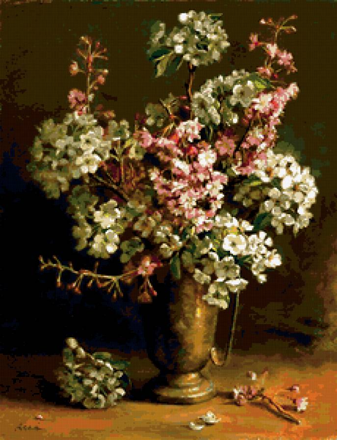 Цветочное настроение - натюрморт - предпросмотр