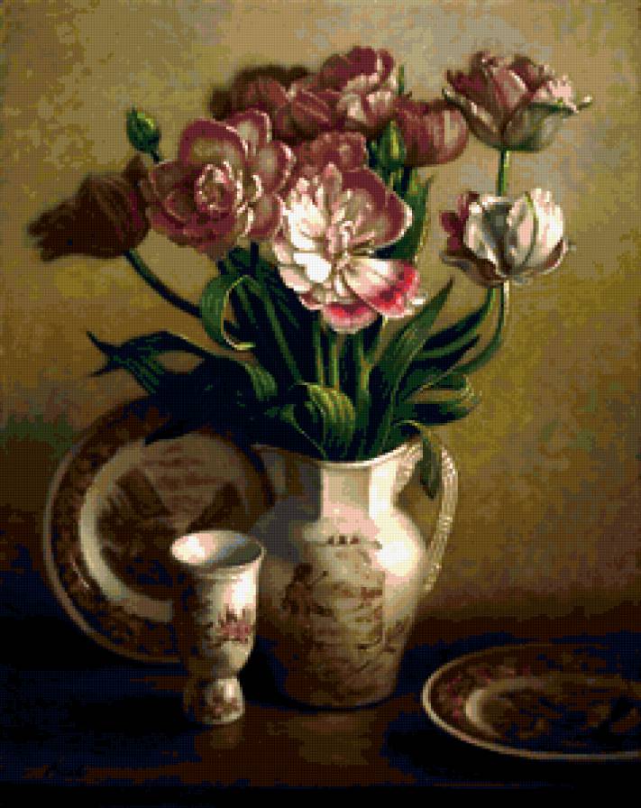 Цветочное настроение - натюрморт - предпросмотр