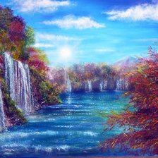 Схема вышивки «водопад»