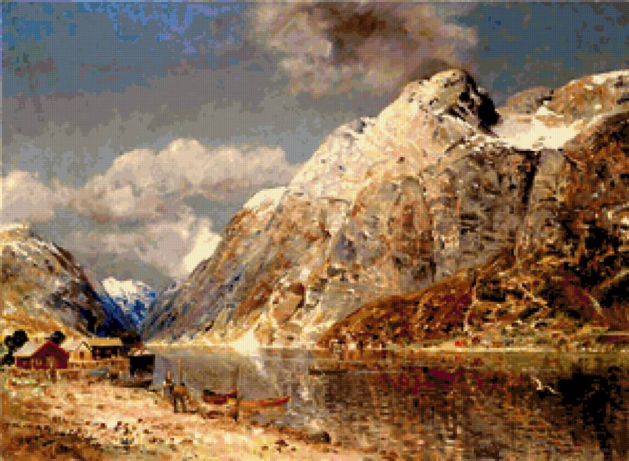 На берегу горной реки. - реки, горы, природа, река, пейзаж - предпросмотр