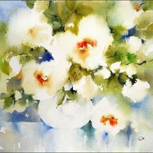 Схема вышивки «акварель»