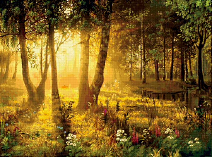 в лучах... - природа, деревья, пейзаж - предпросмотр