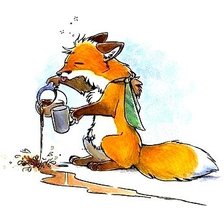 Схема вышивки «Cонный лис»