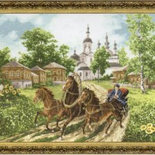 Схема вышивки «тройка»