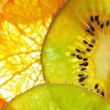 Схема вышивки «Апельсин и киви»