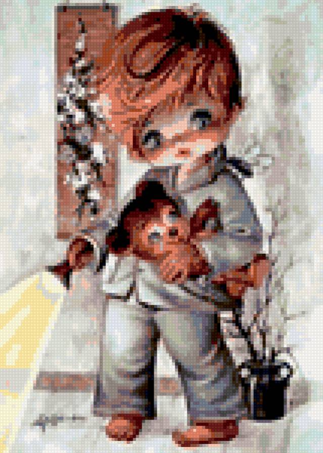 я и мишка - дети .игрушки - предпросмотр