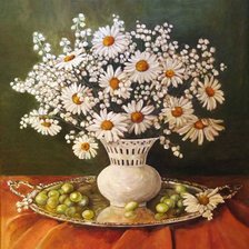 Схема вышивки «ромашки»