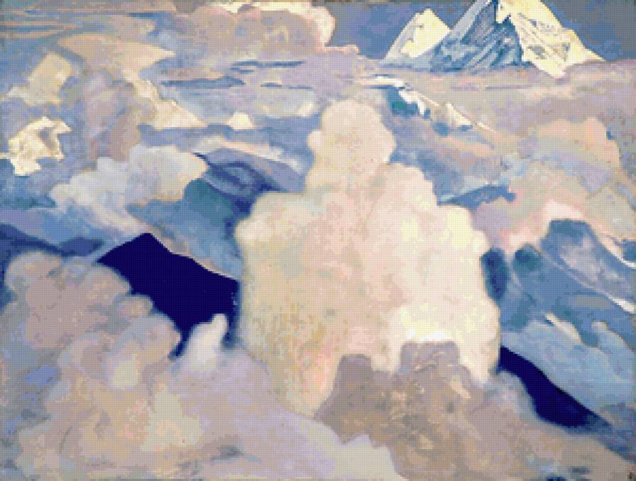 Рерих_Белый и небесный - искуство, картина, живопись - предпросмотр