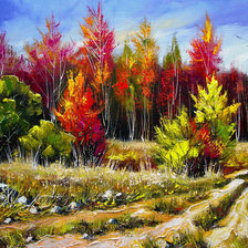 Схема вышивки «пейзаж»