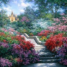 Схема вышивки «Садовая лестница.»