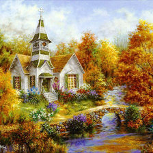 Схема вышивки «Церквушка»