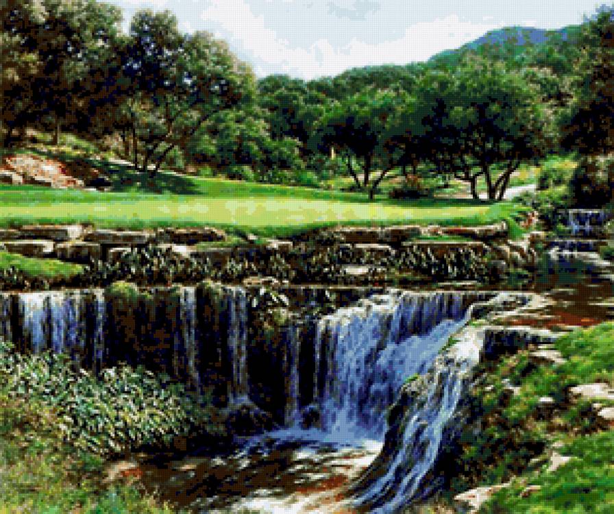 Водопад - родопад, река, пейзаж, природа - предпросмотр