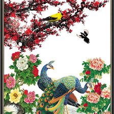 Схема вышивки «ПАВЛИНЫ»