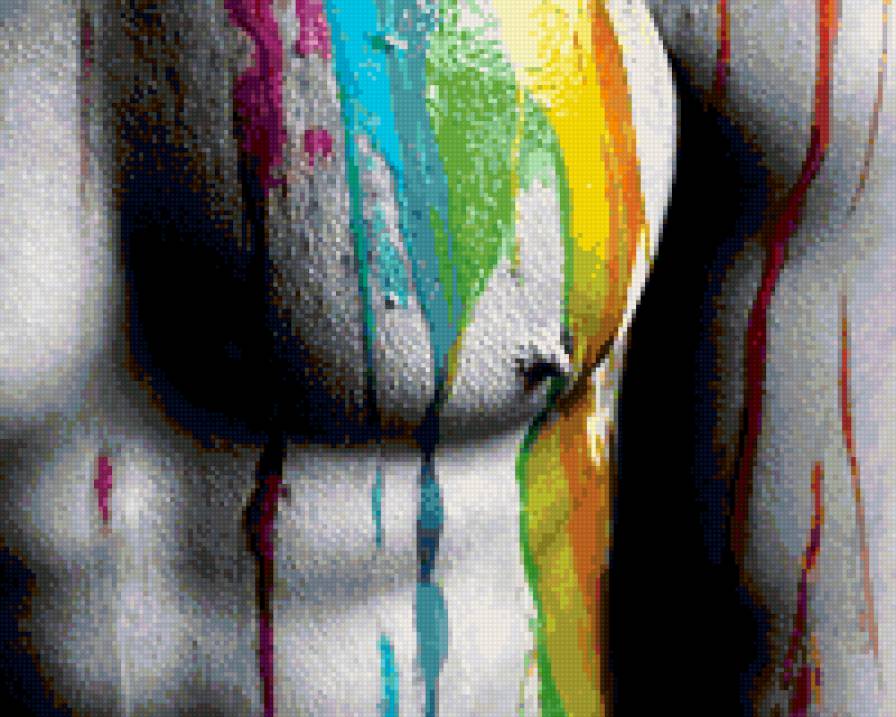 Мужчина облит краской - предпросмотр