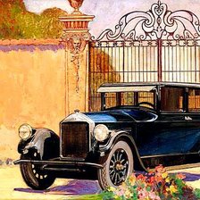 Схема вышивки «Старинное авто»