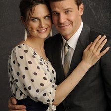 Схема вышивки «Эмили Дешанель и Дэвид Боринас»