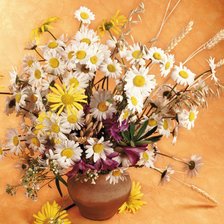 Схема вышивки «ромашки»