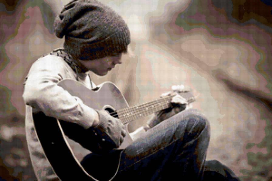 парень с гитарой - предпросмотр