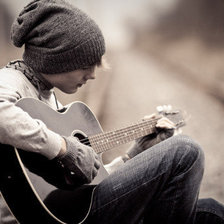 Схема вышивки «парень с гитарой»