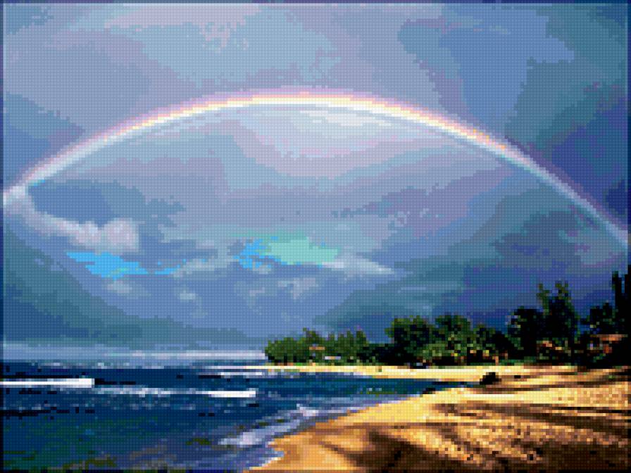 радуга - пляж, море, радуга - предпросмотр