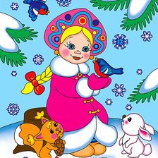 Схема вышивки «Снегурочка»