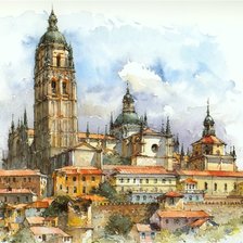 Схема вышивки «Города европы»