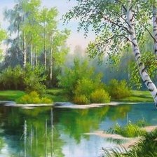 Схема вышивки «Пейзаж»