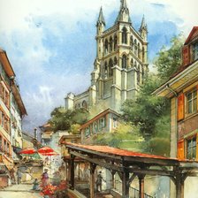 Схема вышивки «Пейзаж»