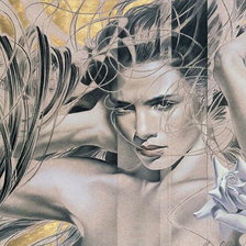 Схема вышивки «девушка»