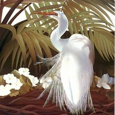 Схема вышивки «белый журавль»