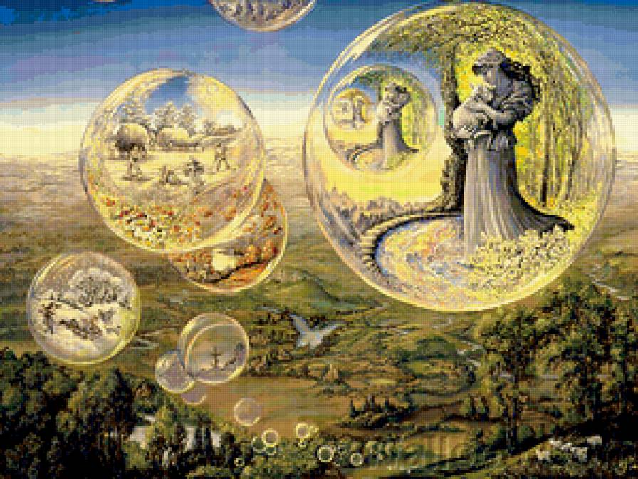 Жезефина Уолл "Мыльные пузыри" - жезефина уолл, репродукция - предпросмотр