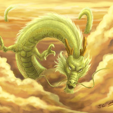 Схема вышивки «Зеленый дракон»