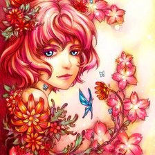 Схема вышивки «девушка-лето»