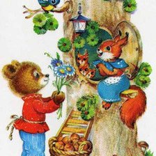 Схема вышивки «Открытка»