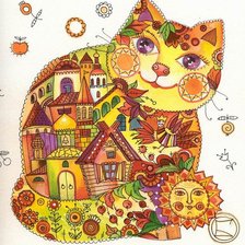 Схема вышивки «Кошка»