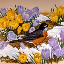 Схема вышивки «весна идет»