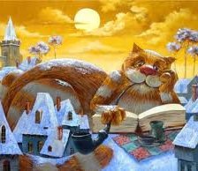 Схема вышивки «кот»