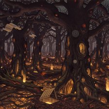 Схема вышивки «таинственный лес»