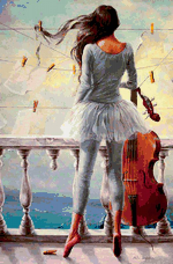 балерина - виолончель, танец, балерина, балет - предпросмотр