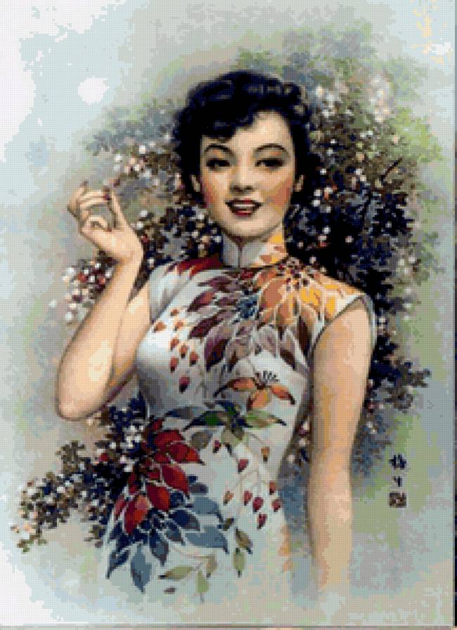 кокетка - девушка, открытка - предпросмотр