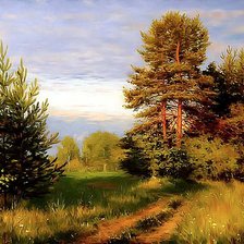 Схема вышивки «пейзаж»