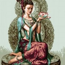 Схема вышивки «100 лепестков лотоса»