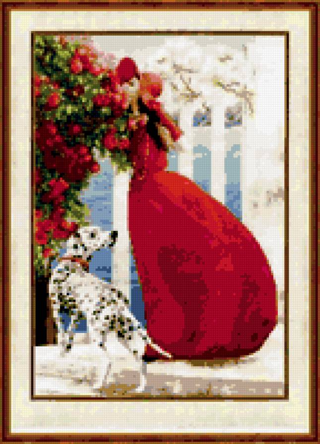 Аромат роз - девушка, розы, цветы - предпросмотр