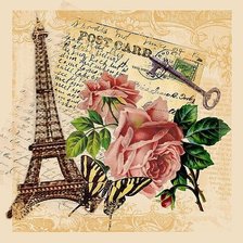 Схема вышивки «почтовая открытка»