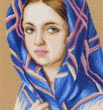 Схема вышивки «девочка в платке»