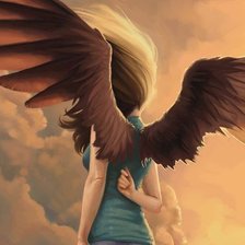 Схема вышивки «крылья за спиной»