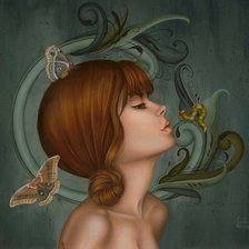 Схема вышивки «Девушка»