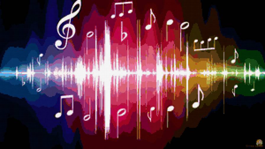 пульс - пульс, ноты, музыка, яркий - предпросмотр