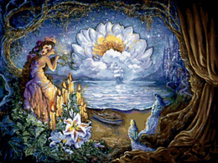 Жезефина Уолл "Лотос" - репродукция, жезефина уолл - предпросмотр