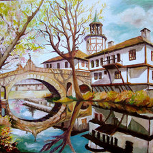 Схема вышивки «Город Трявна»